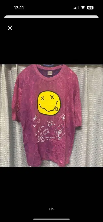 NIRVANA 너바나 T셔츠 퍼플 계열