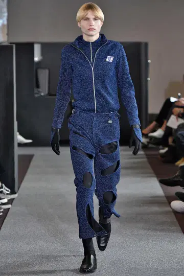 xander zhou 18ss 라메 팬츠 44