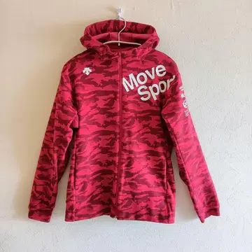 Move Sport 레드 카모플라쥬 풀 지퍼 자켓 DESCENTE 데상트