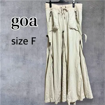 [ 레어 ] goa 고아 지퍼 라이더 서스펜더 롱 스커트