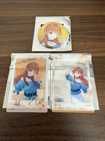 컬러풀 피치 도쿄돔 시티 캔뱃지 클리어 카드 카라피치 여름방학