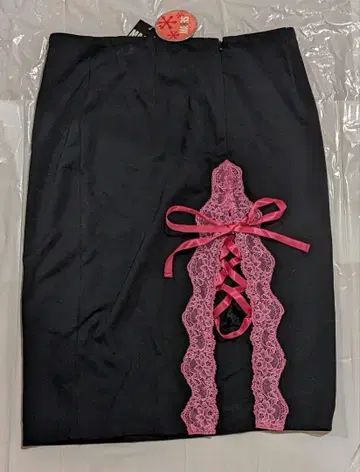 미사용 새상품 MARS 마즈 핑크 레이스 리본 달린 스커트