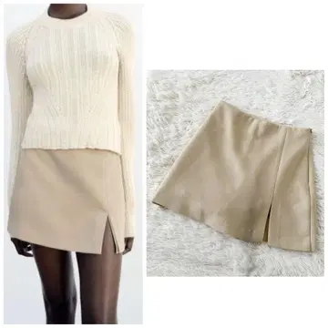 [ 시착만 한 상품 ] ZARA 하이웨스트 슬릿 스코트 숏팬츠 XS