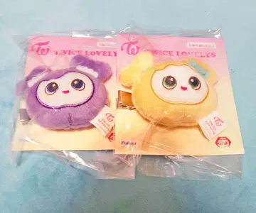 TWICE LOVELYS 봉제 인형 헤어핀 사나 지효 세트