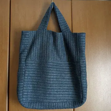 나카가와 마사시치 상점 화지사로 만든 세로 긴 백 네이비