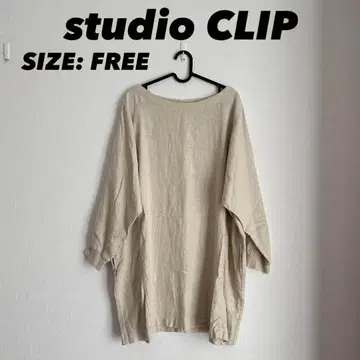 studio CLIP 린넨 혼방 원피스 튜닉 원피스 프리 사이즈