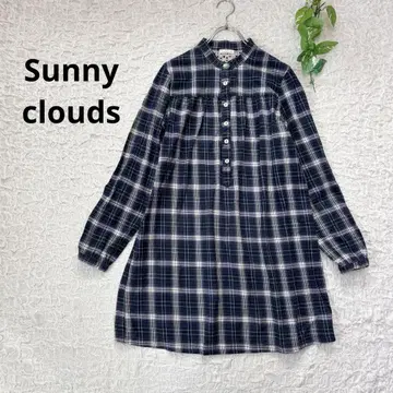 Sunny clouds*밴드 카라 체크 원피스*M 사이즈