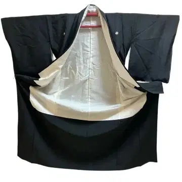 블랙 문장 기모노 다섯 개 문장 달린 정장 상복 예복용 일본 의류 포멀