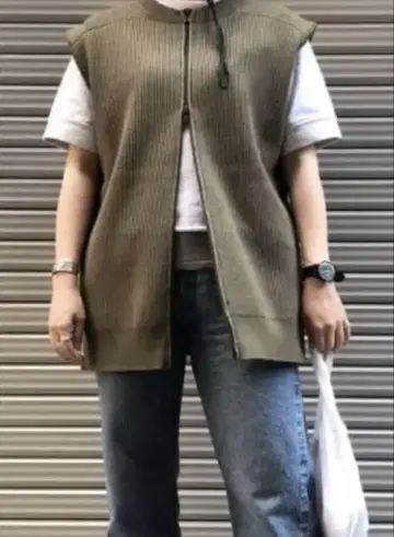 빔즈 보이 밀리터리 지퍼 베스트