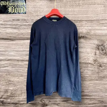 90s EVISU O.H.B 다이아 절개 긴팔 티셔츠 롱티 블랙