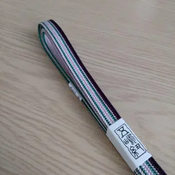 순수 실크 고토지마 끈 허리띠 초목 염색