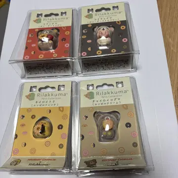 리락쿠마 미스터도넛 콜라보 푸치 리락쿠마 마스코트 4종 세트 컴플리트