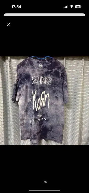 KORN 반팔 티셔츠 사이즈 L 다이 다이