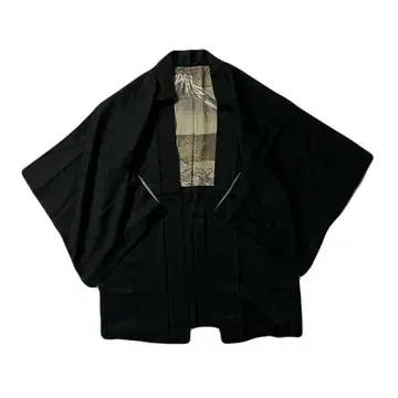 올 패턴 그림자 패턴 안감 아트 심플 블랙 기모노 겉옷