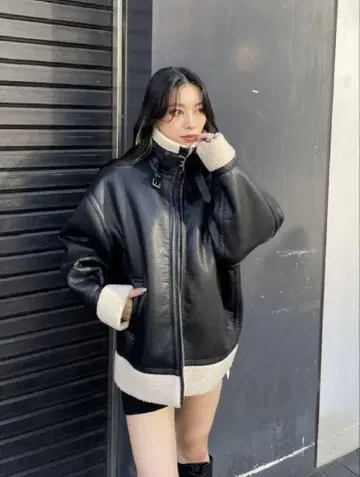 EVRIS 보아 무스탕 자켓