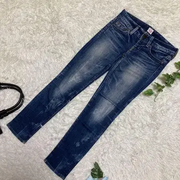새상품급 MOUSSY 마우지 스키니 데님 로우라이즈 스트레치 25 S