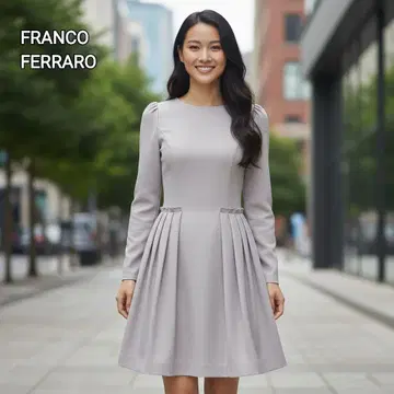 새상품급 FRANCO FERRARO 입체 플리츠 원피스