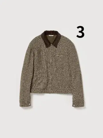 AURALEE HOMESPUN TWEED ZIP BLOUSON 3