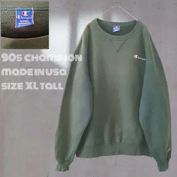 90s Champion 파랑 택 앞V 맨투맨 XL usa제 페이드
