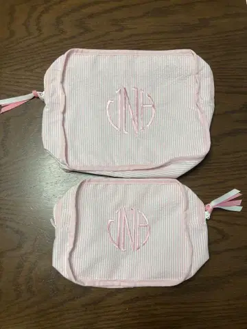 jnhearts JNH 파우치 2점 묶음 판매 M, L 파우더 핑크