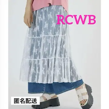 로데오 크라운 레이스 캉캉 스커트 화이트