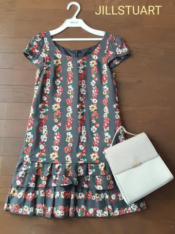 JILLSTUART 꽃무늬 그레이 원피스 s
