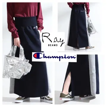 별주 새상품급 Champion Ray BEAMS 맨투맨 롱 스커트