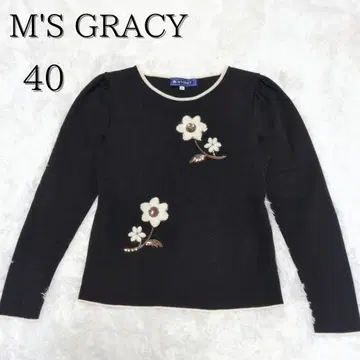 미사용급 M'S GRACY 엠즈 그레이시 니트 스팽글 꽃