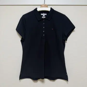 타미힐피거 네이비 반팔 피케 셔츠