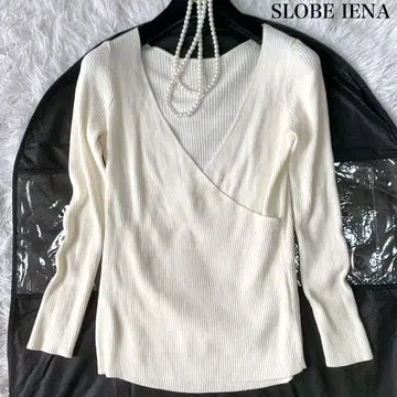 SLOBE IENA 카슈쿨 리브 니트탑 프리 사이즈 코튼