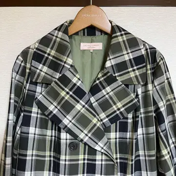 로라 애슐리 LAURAASHLEY 코트 체크 그린