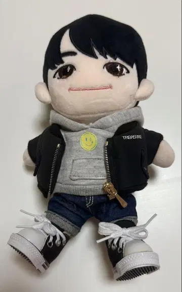 K-POP 봉제 인형 후드 부착 맨투맨
