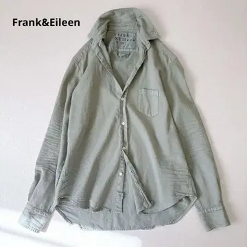Frank&Eileen 크러쉬 셔츠 카키 USA제 코튼