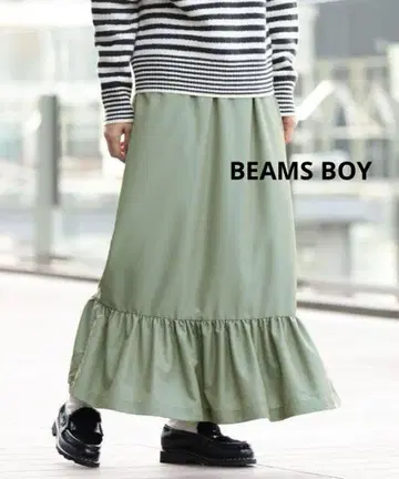 BEAMS BOY 빔즈 보이 샴브레이 캉캉 스커트