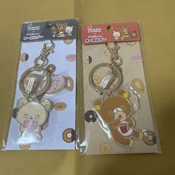 리락쿠마 미스터 도넛 키링 코리락쿠마 새상품 두 개 세트