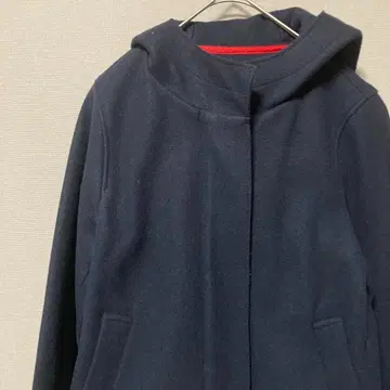 마린프랑세즈 후디드 코트(M) 네이비 무지 풀 집업 블루종