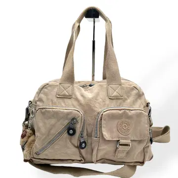 새상품급 Kipling 2way 미니 보스턴 백 숄더백 베이지