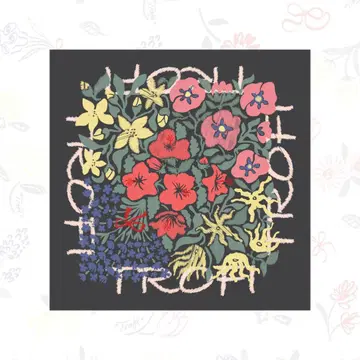 [ 9/30 삭제 ] Trofi Flower Love 스카프 블랙1