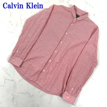 캘빈클라인 긴팔 셔츠 빨간색 화이트 코튼 계열 L C2679