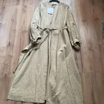 새상품 liesse 정가 2만 8600엔 롱 코트 가을에도 린넨