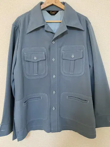 Lee 70s 파란색 캐주얼 자켓 포켓 부착