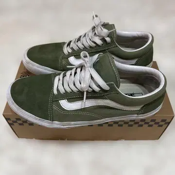 VANS 반스 올리브 그린 로우컷 스니커즈 스케이트 보드화