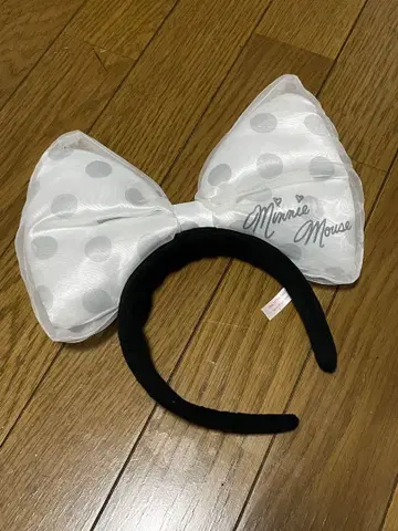 빅 리본 머리띠 화이트 디즈니