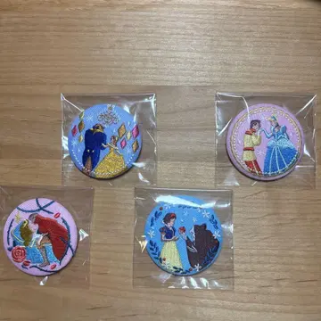 디즈니 프린세스 자수 핀 배지