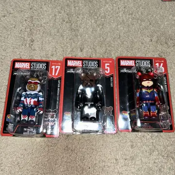 MARVEL BE@RBRICK 해피 복권 3체 세트