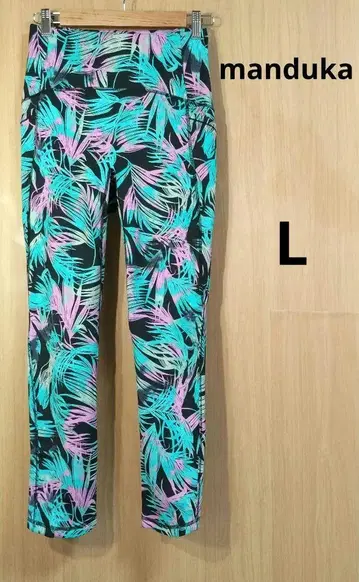 manduka 트로피컬 패턴 하이웨스트 레깅스 L