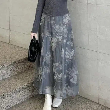 [ 가격 인하 ] 코코딜 오간자 플로키 스커트