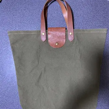 올리브 그린 토트백 대용량