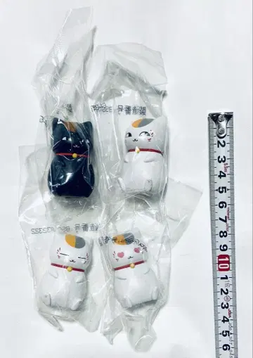 나츠메 우인장 미니 피규어 냥코 선생님과 블랙냥코 4종 세트