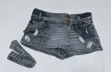 앙크루즈 데님 숏팬츠